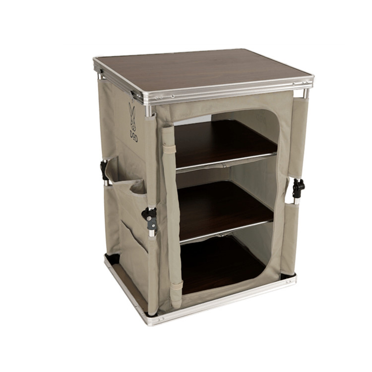 Japan imported DOD folding storage cabinet outdoor camping barbecue picnic multi-functional portable storage finishing box table
