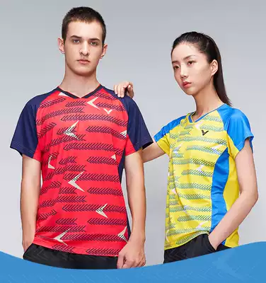 Wickdo victor professional competition badminton suit summer sports without short sleeves 90005 men and women quick dry T-shirt