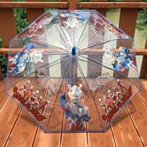 Children Primary school Childrens Transparent Umbrella Girls 10-year-old Cartoon Light Ottman Boy 5-13 years old