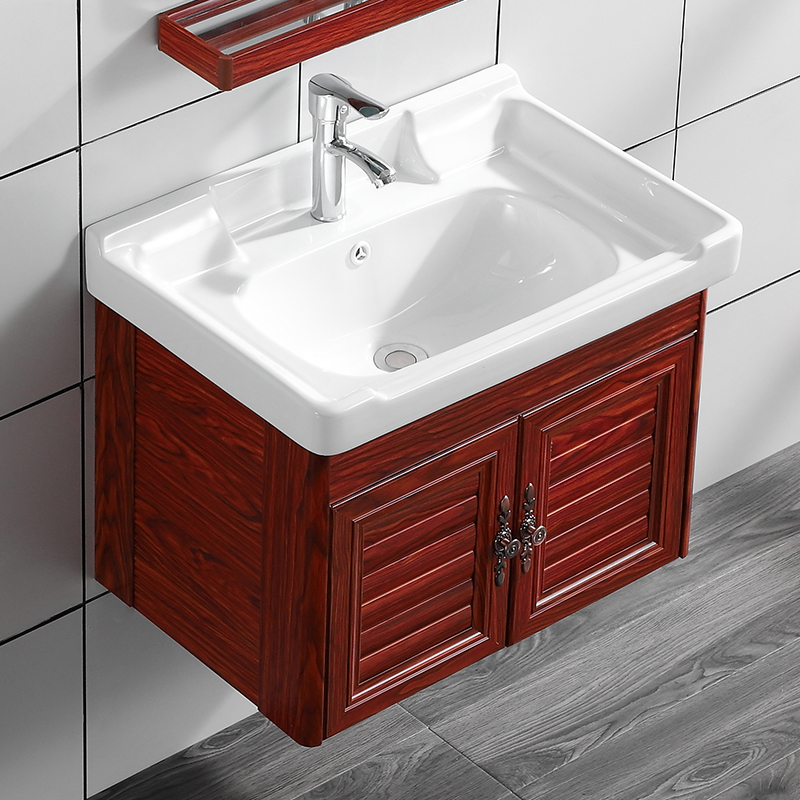 Wall-mounted washbasin cabinet Composition Small family type Makeup Room Simple Washbasin Mini Balcony Ceramic Face Basin Hanging Basin
