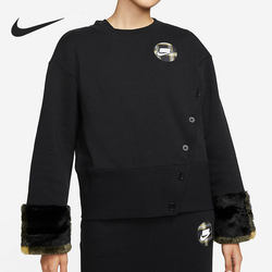 Nike/Nike ຂອງແທ້ດູໃບໄມ້ລົ່ນໃຫມ່ຂອງແມ່ຍິງ knitted ກິລາ pullover sweatshirt DD4538-010