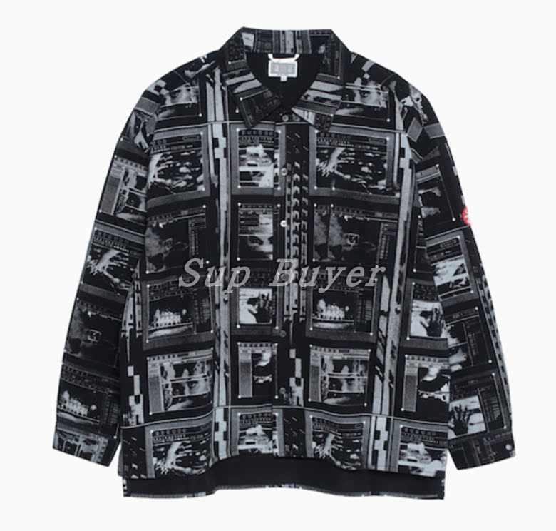 Cav empt Frame Printed Shirt Jacket Black Full Print Jacket Shirt