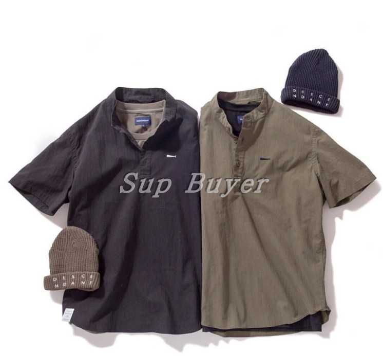 DESCENDANT 18SS VOIL SUCKER SS SHIRT Henry Collar Short Shirt DCDT