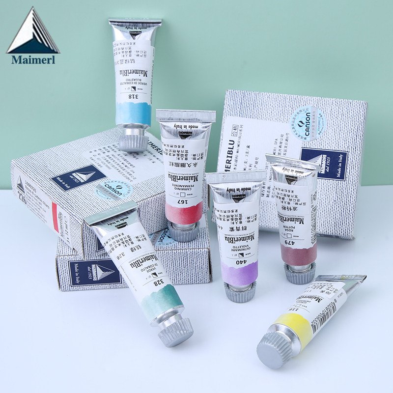 Melli Blue Watercolor Pigments 12ml Single tubular 2ml plaid split charging radio self-selected color beautiful blue hummingbird