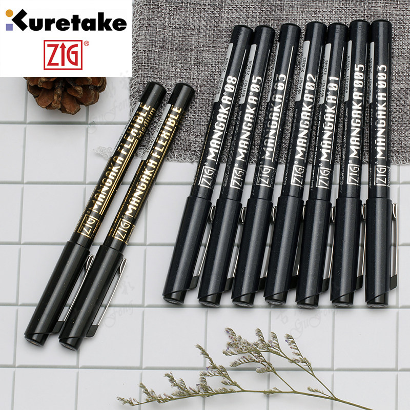 Japan Wu Zhu Needle Tube Pen Kuretake Waterproof Anti-Fouling Comic Water Color Hooking and Pen Hooking Pen
