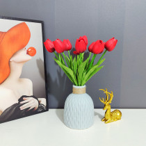 Simulation Flower Bouquet Tulip Living-dining Room Table TV Cabinet Decoration Fake Flower Flower Arrangement Pendulum Pieces Dry Flower Suit Furnishing Floral Art