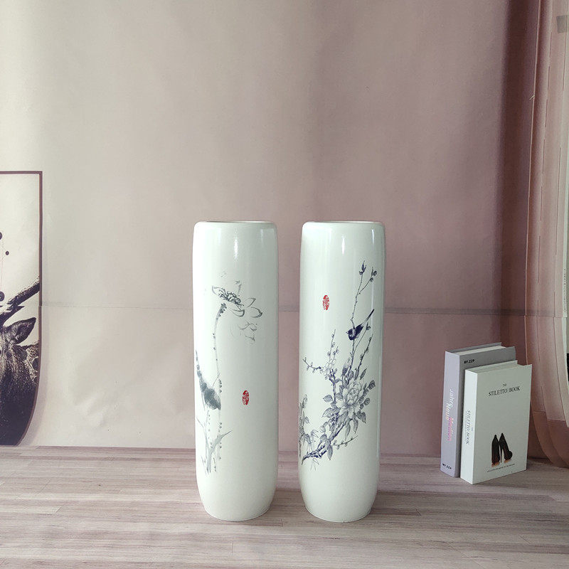 Living Room Floor Large Vase Art 100 Hitch Inserts Dry Flower Fake Flower Base Fashion Atmospheric Hyggenguan Sepvage