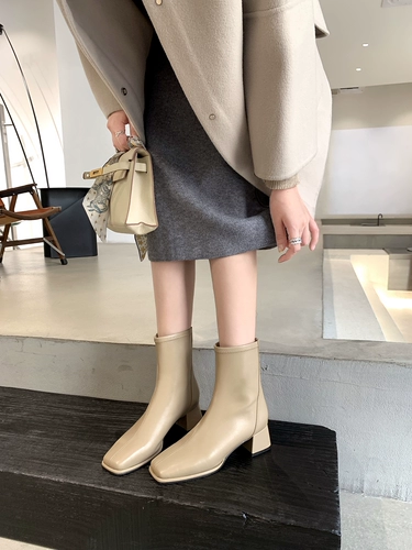 [Sheii su yinyin] Берлинский праздник ~ Фанги задняя молния на молнии на пятке эластичные ботинки женские носки сапоги тонкие ботинки