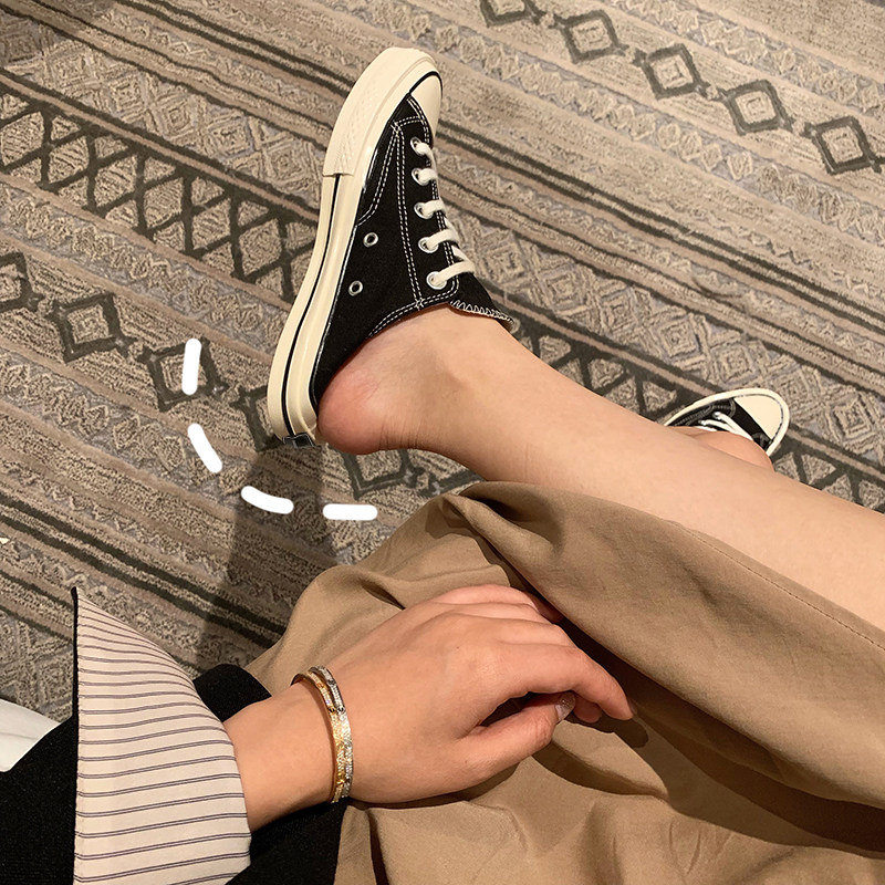 (sheii Su Yinyin)Super feedback classic 1970s casual flat low-top canvas shoes women's board shoes