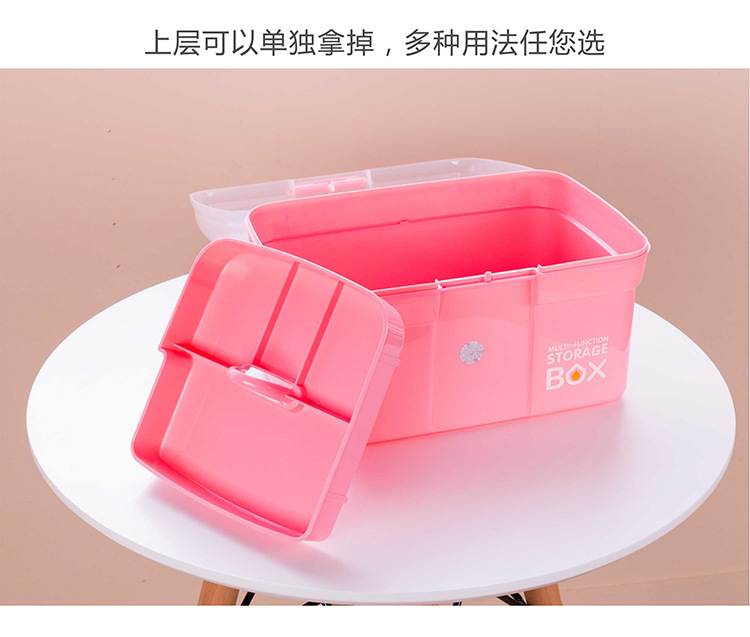 Thợ làm móng tay đặc biệt hộp dụng cụ làm móng tay lớn ba lớp hộp lưu trữ đa chức năng hoàn thiện hộp di động - Công cụ Nail đèn nail