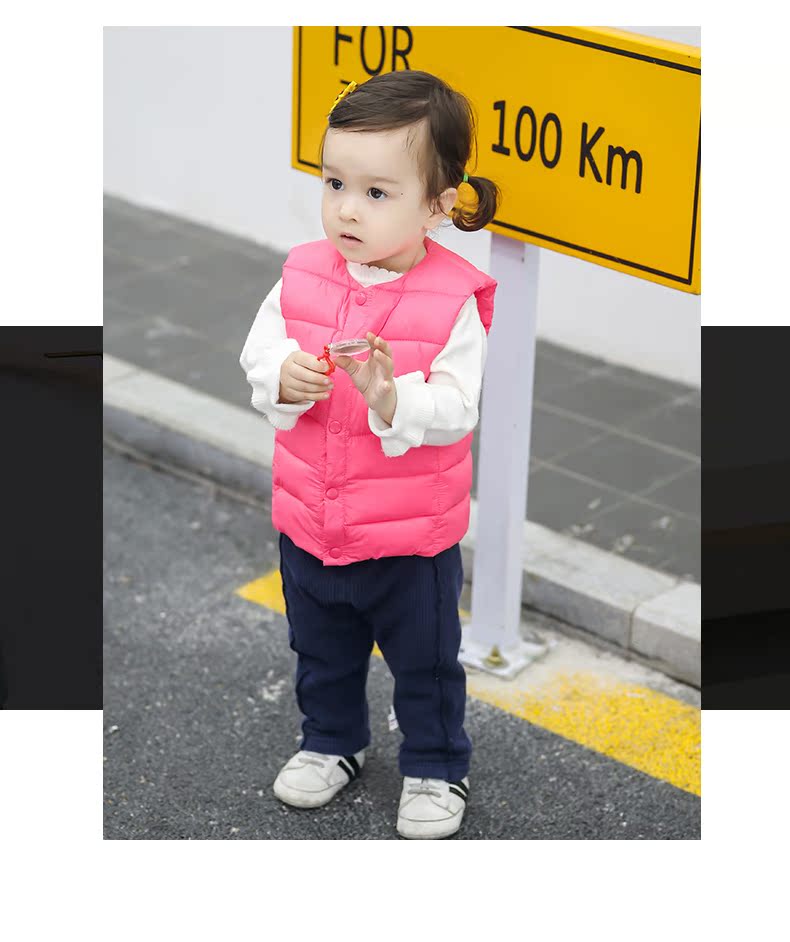 Trẻ em xuống cotton vest 2018 mùa thu và mùa đông mô hình chàng trai và cô gái quần áo trẻ em Hàn Quốc phiên bản của trẻ em nhỏ của vest bé ấm vest