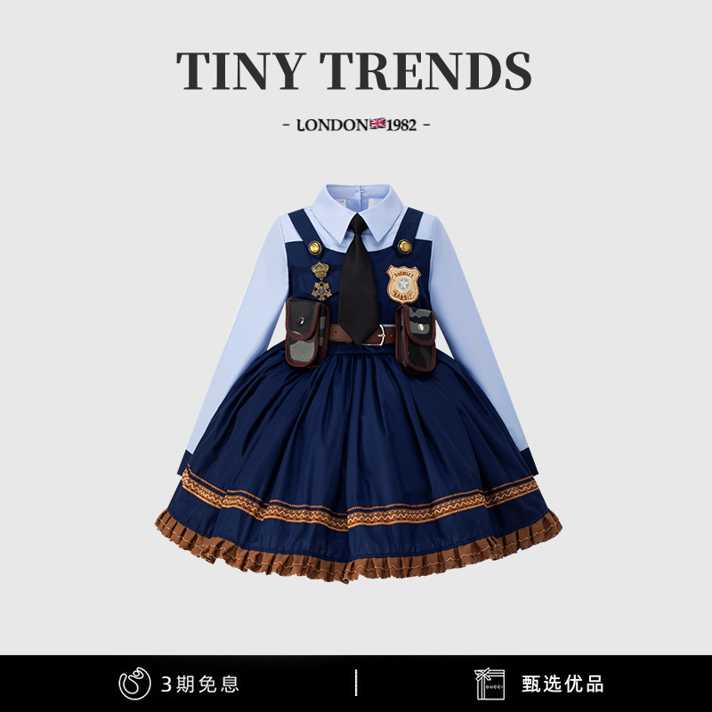 Girls Judy Rabbit Police Officer Dress Summer New Style Little Girl Lolita Princess Dress Children's Birthday Dress Girls Judy Rabbit Police Officer Dress Summer New Style Little Girl Lolita Princess Dress Children's Birthday Dress