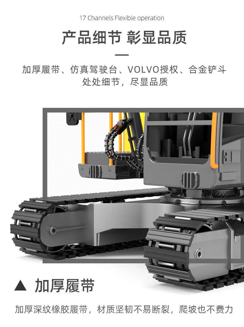 双鹰 儿童遥控玩具挖掘机 图15