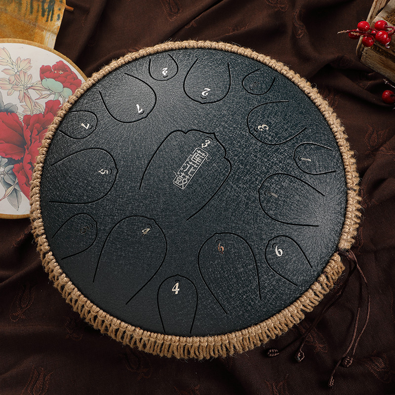 Run Hua Shu Lotus Flower Blossom Drum on Musical Instrument 15 - sound carbon steel beginners professional - level skinkdrum