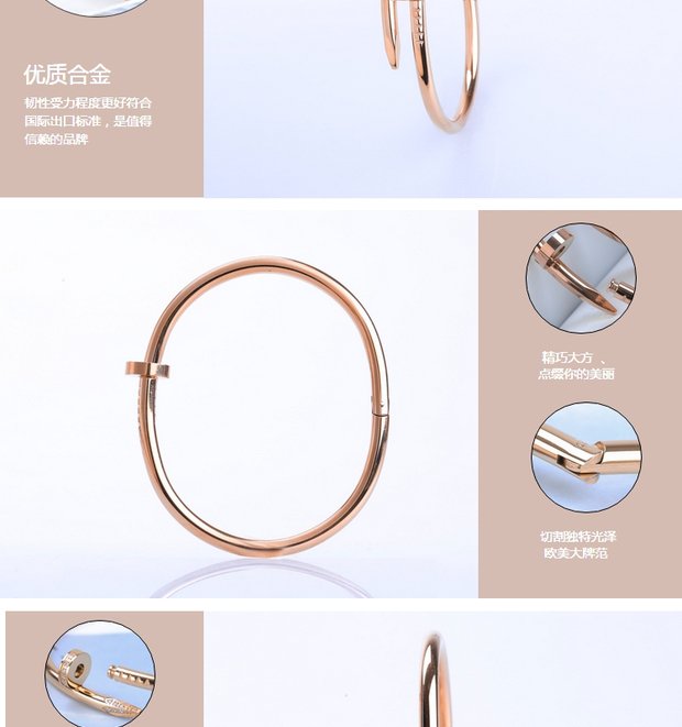 Xu hướng thời trang cá nhân Nhật Bản và vàng hồng 18K bằng vàng hồng titan với vòng tay kim cương vòng tay Cuff