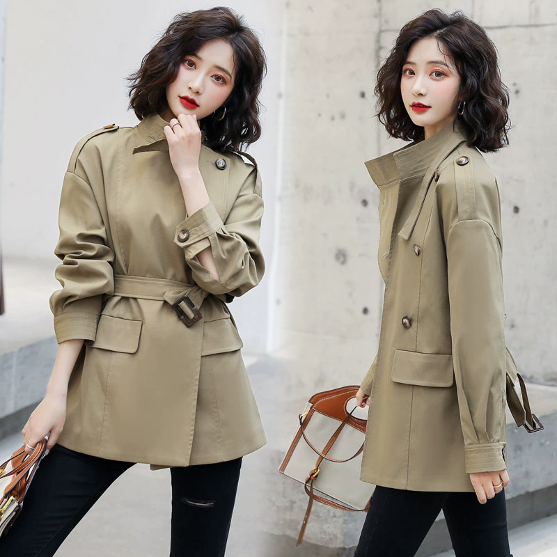 La Haibei Balu Jihou Rui phong cách Fan La Women Feim 2020 áo khoác gió nữ mùa xuân và mùa thu đơn giản và hào phóng - Trench Coat