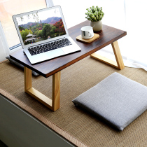 Floating window small table solid wood tea table bedroom sitting home small tea table Zen Chinese balcony tatami tea table