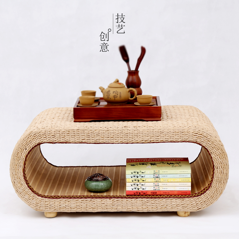Floating Window Small Tea Table Creative Grass Editorial and Art Bedroom sitting Chinese meditation Terrace Table Balcony Terrace Tatami tea table