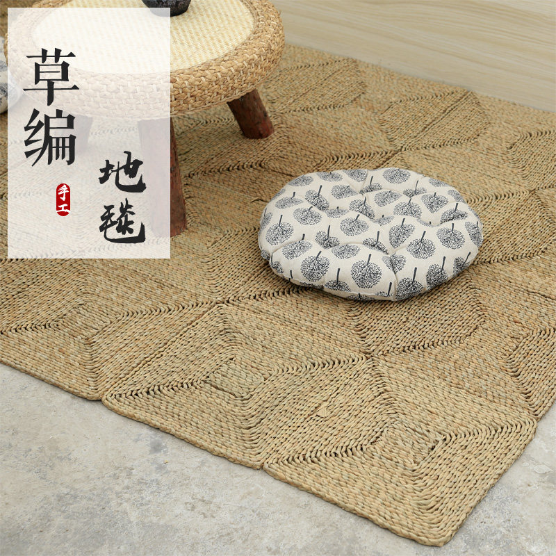 Straw mat floor mat bedroom mat tatami straw woven carpet floor mat kashiki Japanese style floor mat can be customized
