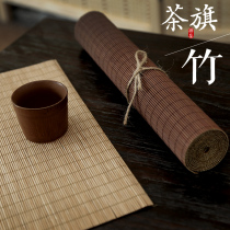 Bamboo mat tea flag bamboo Zen tea table mat Chinese style bamboo mat pastoral kung fu tea accessories Japanese tea mat tea mat
