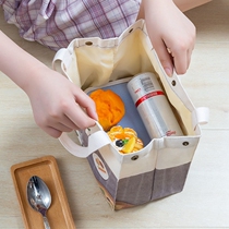 Office workers Ocean Gas Tied with Canvas Bag Day Style Insulation Bag Large Capacity Hand Bag Bunches Hand Carrying Lunchbox Bags