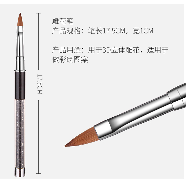 Bộ cọ vẽ Bộ hoàn chỉnh của Bút vẽ chính hãng Vẽ Bút Kéo Bút Light Rèm Bút Khắc Smudge Gradient Pen Tool - Công cụ Nail kìm bấm móng