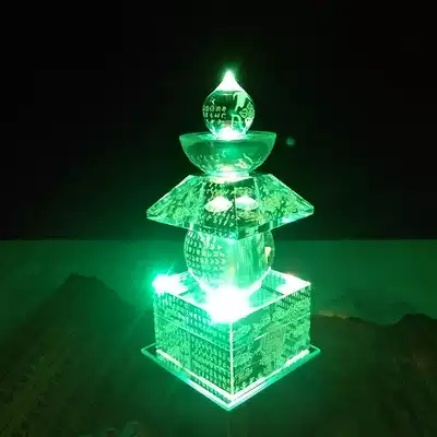 Fate glowing Treasure Kyo Indorani Sutra Mantra Tower Crystal Relic Pagoda Gawu Buddhist supplies Tibetan five-wheeled Tower