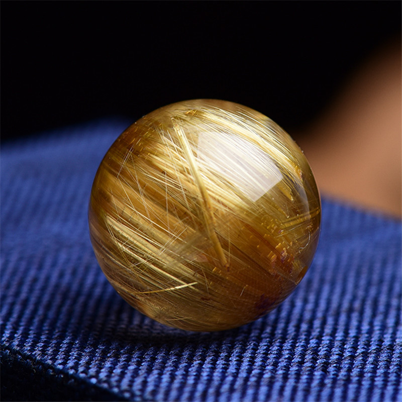 Pure natural blond crystal ball ball ball Brazil titanium crystal crystal string with jewel moon bodhi accessories