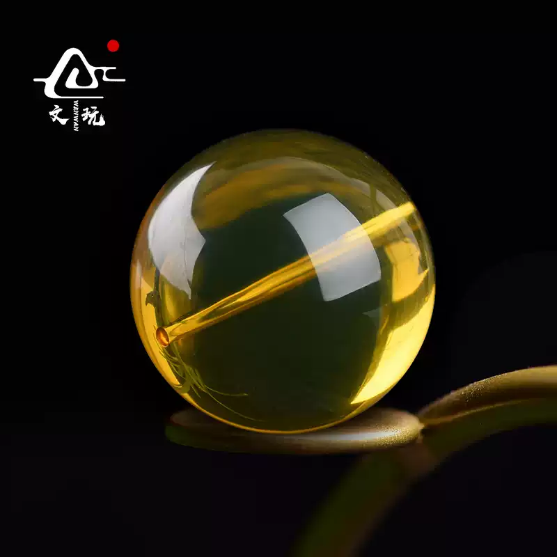 純天然5A藍琥珀散珠圓珠淨水金蘭琥珀單珠多寶佛珠手串星月菩提配飾-淘 