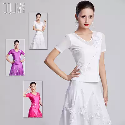 2021 spring and summer new modern dance clothes adult coat female national standard dance social dance practice performance clothes Ice Silk dance clothes