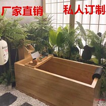 Oak solid wood barrel bathtub adult bath barrel bath barrel home bath tub beauty salon customization