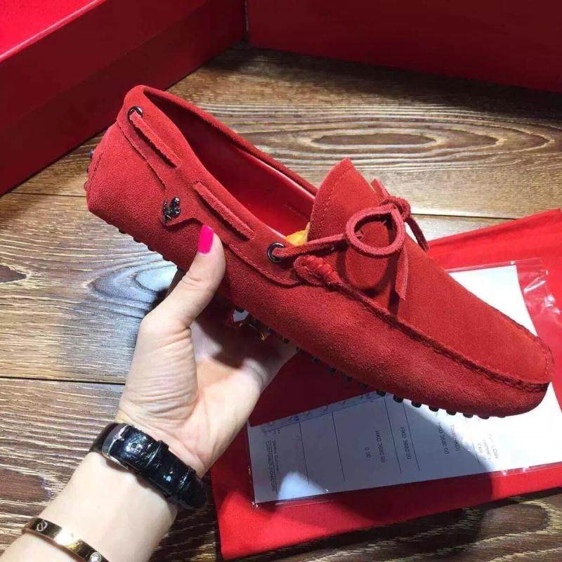 European Station New Big Brands Men's Shoes Genuine Leather Bean Shoes Men Frosted Leather Bean Shoes Luxury sloths to drive men's shoes