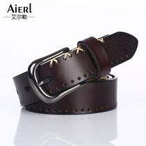 Belt womens real leather pin buckle cowhide casual wild Korean version of womens belt simple decoration fashion jeans bandwidth