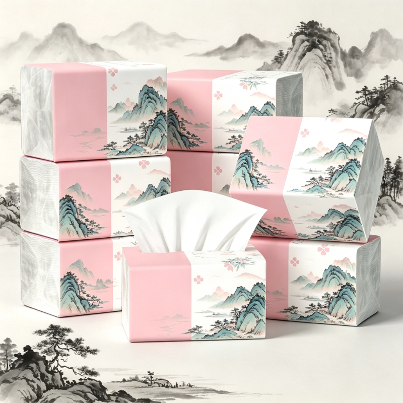 Household Tissue Paper Made from Virgin Wood Pulp, Clean and Hygienic, Fully Embossed, Pull-Out Style, Suitable for General Household Use