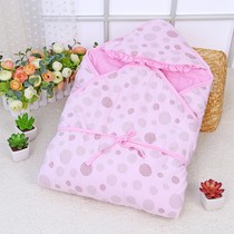 Newborn blanket Newborn baby swaddling autumn and winter cotton baby blanket Baby towel blanket Cartoon dots