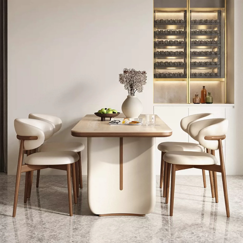 Medieval-Style Cave Stone Slab Dining Table and Chairs 2026 New Model for Home Use in Small Apartments, Light Luxury, Modern and Simple Solid Wood Dining Table Medieval-Style Cave Stone Slab Dining Table and Chairs 2026 New Model for Home Use in Small Apartments, Light Luxury, Modern and Simple Solid Wood Dining Table