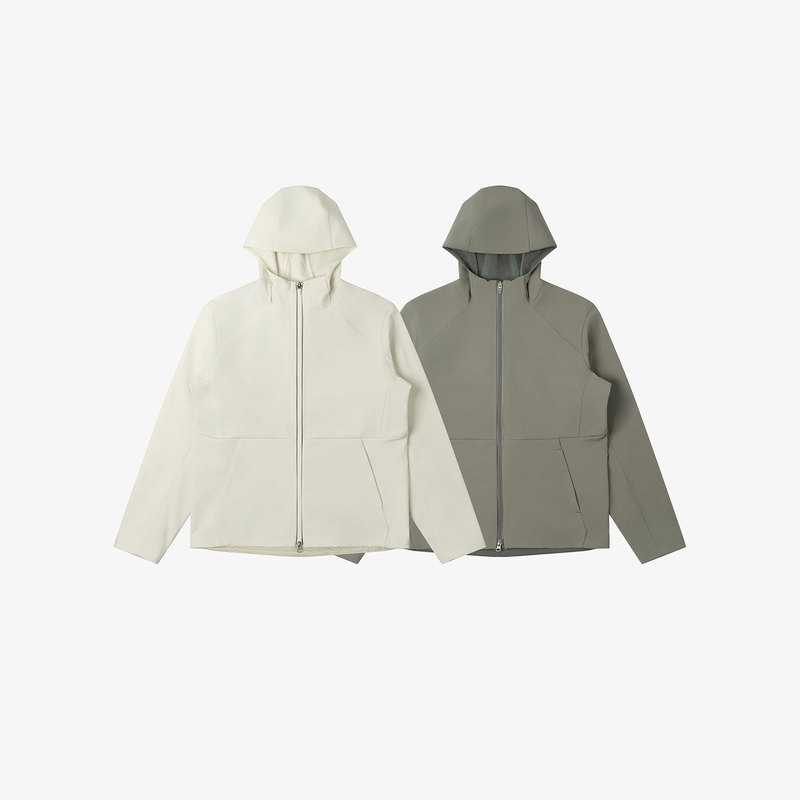 No Logo / Cross Chill Fully Taped Casual Fleece-Lined Hooded Windproof Warm Softshell Commuter Jacket