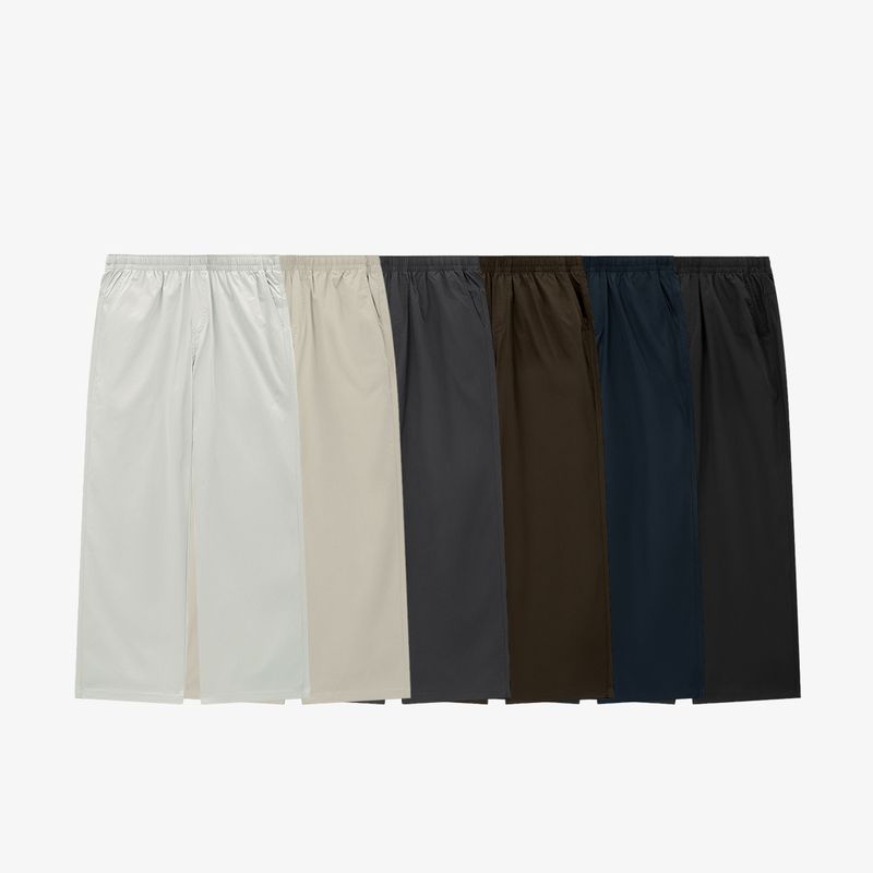 No Logo / Air Poplin * Poplin Memory Elastic 3m Moisture-Wicking Quick-Drying Loose Straight-Leg Dog-Walking Pants