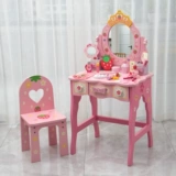 Игрушка для макияжа, детский набор, деревянная семейная база под макияж для принцессы, коробка для косметики, лак для ногтей, подарок на день рождения
