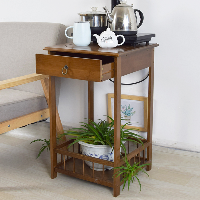 Sofa edge a few corners a few mini small tea table square tea table side cabinets solid wood living room Telephone flower shelf tea water shelf