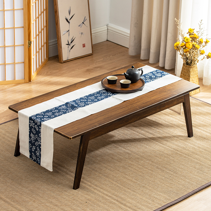 Tatami small coffee table folding low table household solid wood simple Japanese-style sitting Chinese learning low tea table small kang table
