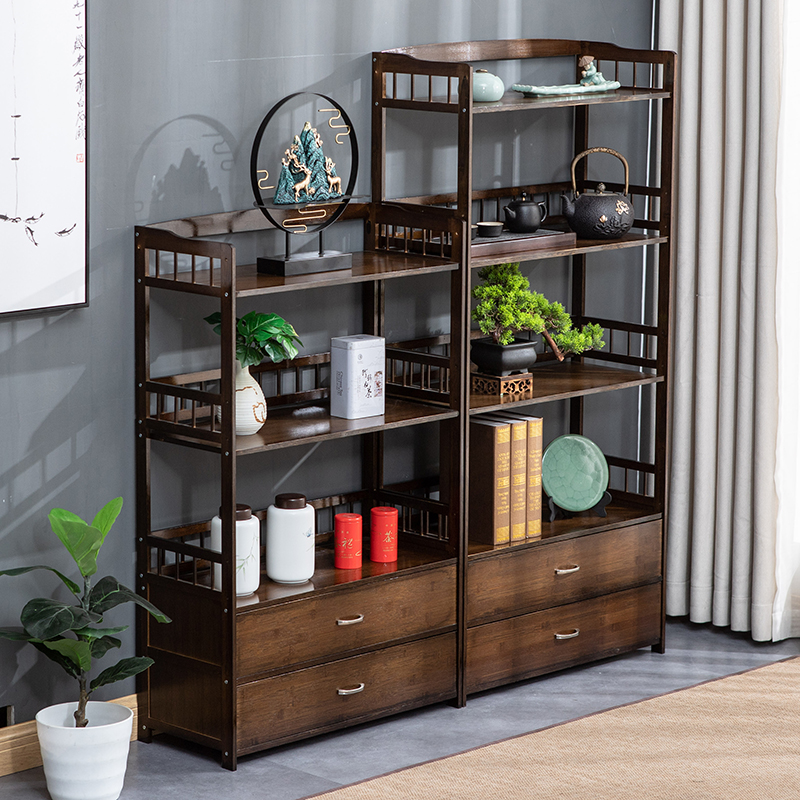 New Chinese Bou Ancient Shelf Small Tea Cabinet Rack Tea Shelf Shelving Wood Tea Shelving Tea Stand Tea Stand Tea Cabinet