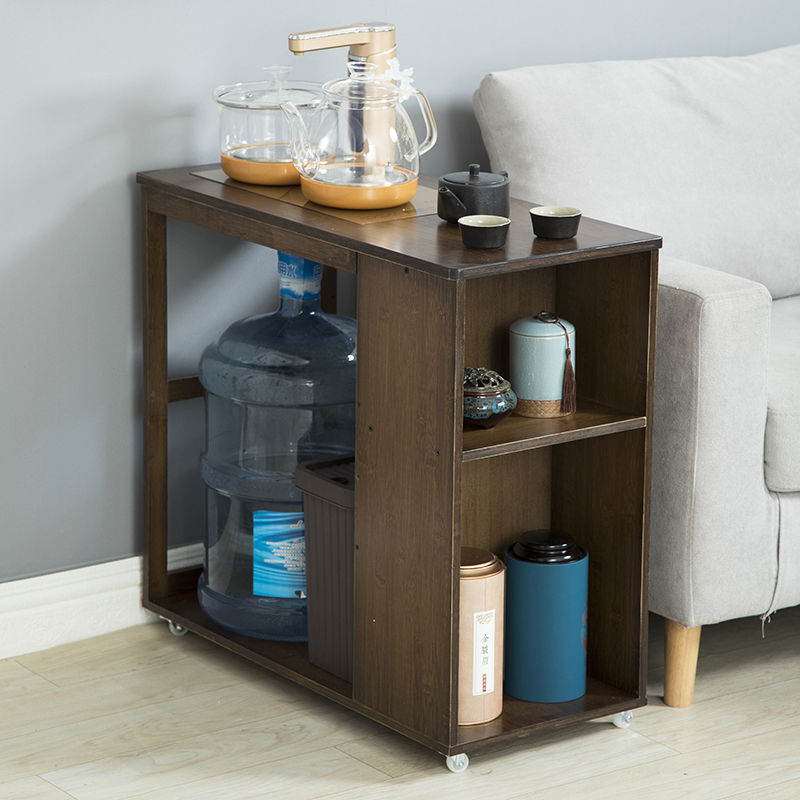 Mobile sofa side cabinet tea table several small tables small tea table solid wooden living room tea table cabinet