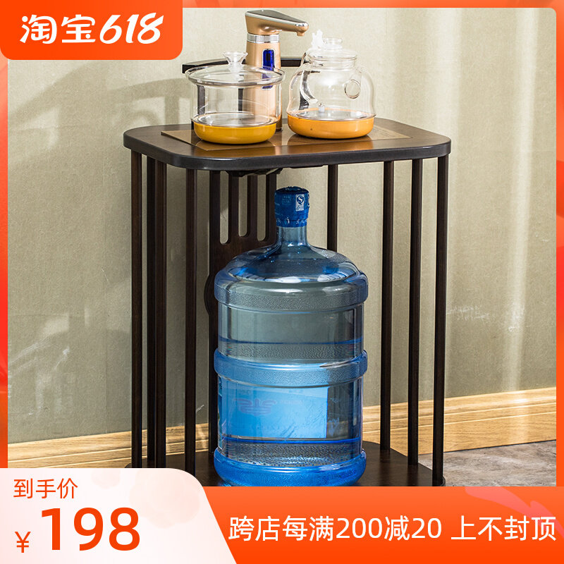 Removable tea table side cabinet small table small tea table edge a few corners a few solid wood living room Boiling Water Teatai Tea Water Rack Cabinet