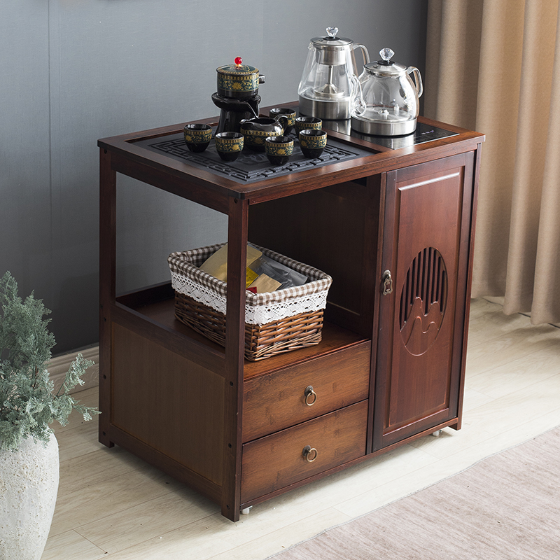 Mobile tea cabinet tea cabinet tea table tea table cabinet cabinet office solid wood living room tea cabinet