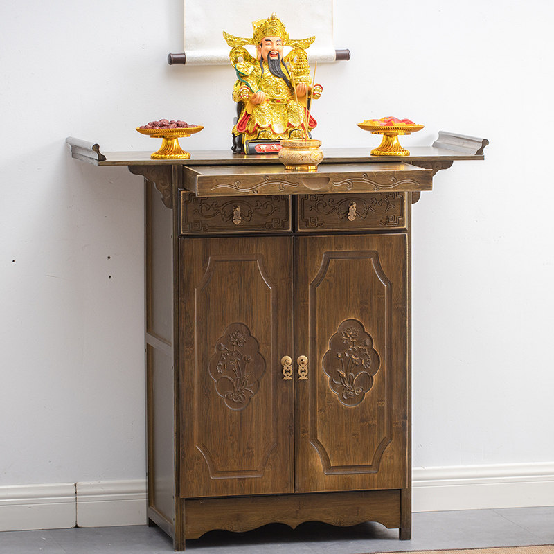 New Chinese-style porch table home porch table end view cabinet solid wood modern minimalist wall-length case Buddha table for table