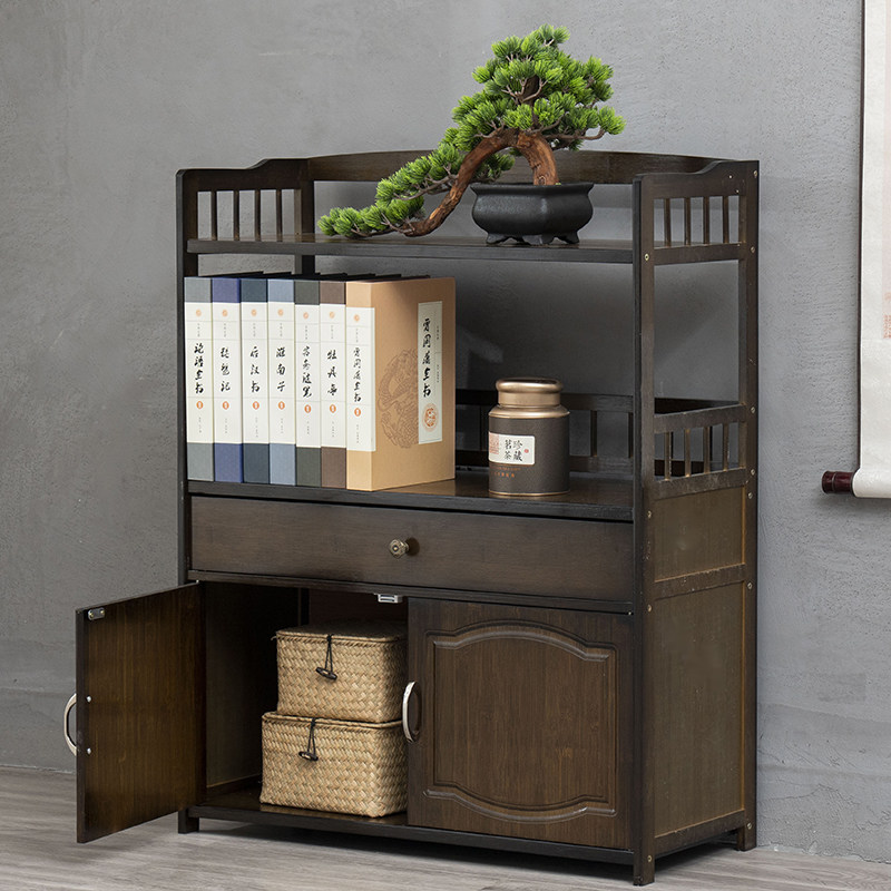 Tea cabinet tea table tea table tea table cabinet cabinet solid wood living room against wall tea locker