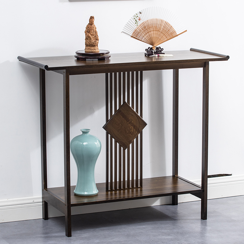 New Chinese entrance table Household entrance table View cabinet Solid wood modern simple against the wall long case Buddha table for the table