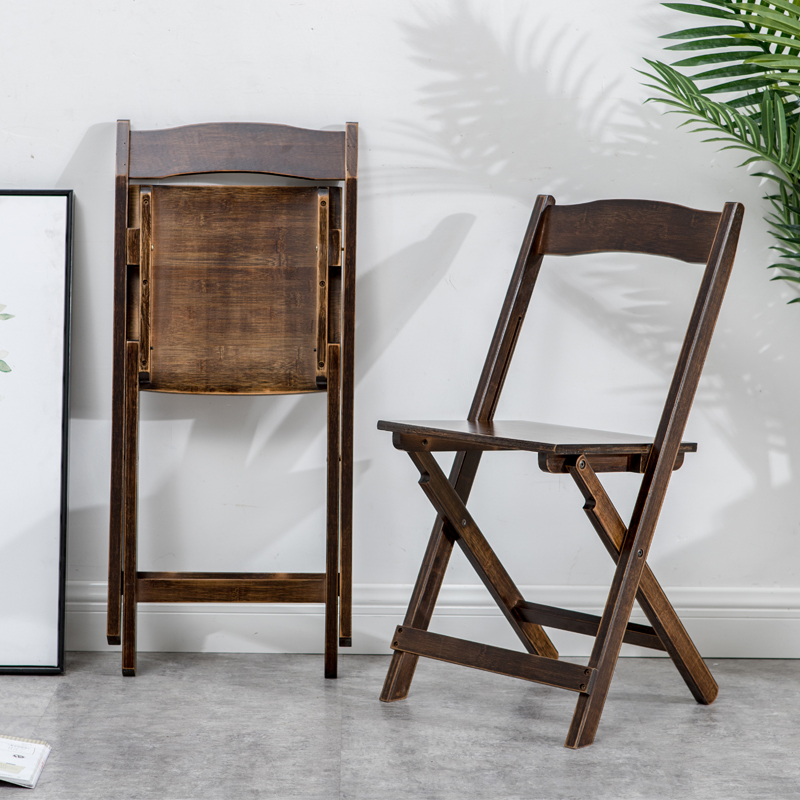 Bamboo folding chair stool home children's dining chair primary school student learning chair computer stool solid wood leisure backrest chair
