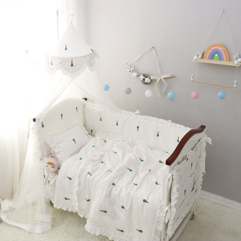 Aidole Crib Cot Coat Bedwall Anti-collision Wash Four Seasons Universal Baby Bedding Kit Customized